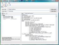 RISE MySQL code generator screenshot